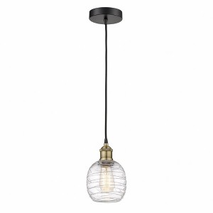 Belfast - 1 Light Cord Hung Mini Pendant In Industrial Style-9.75 Inches Tall and 6 Inches Wide - 1 of 1