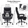 Ergonomic Office Chair, Big and Tall Home Office Chair, Pu Leather Computer Desk Chairs, Office Chair with High Back, Rolling Swivel Task Chair - 2 of 4