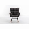 CAVINAS Rocking Chair Accent Chair Mid Century Modern Glider Rocking Chair with Padded Seat - 3 of 4