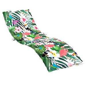 vidaXL Sun Lounger Cushion in Multicolor Oxford Fabric – Durable, Water-Resistant Outdoor/Indoor Padding with Foam Fiber Filling - 1 of 4