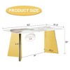 CAVINAS Modern Slab Dining Table with Stainless Steel Butterfly Legs, Rectangle Dining Table for 6, Scratch-Resistant Kitchen Table - 3 of 4
