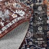 Nasitip 2'x6' Ultra-Thin Washable Runner Rug,Non-Slip Non-Shedding Stain Resistant Oriental Mat(Brown Red) - 2 of 4