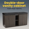 GDFStudio Grimsley 59" Smoked Oak Bathroom Vanity with Sink, Double Basins - 4 of 4