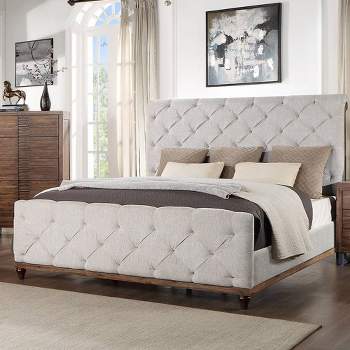 90" Eastern King Bed Andria Bed Reclaimed Oak Finish - Acme Furniture