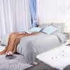 PiccoCasa Soft Bedding Solid Duvet Cover Set with Pompon Tassels and 2 Pillow Shams 3 Pcs - 2 of 4