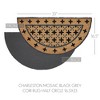 Charleston Mosaic Black Grey Coir Rug Half Circle 16.5x33 VHC Brands - 3 of 3
