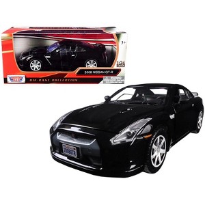2008 Nissan GT-R R35 Gloss Black 1/24 Diecast Model Car by Motormax - 1 of 3