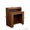 LOVSON 95.43 "Modern Extendable Dining Table, Dining Table for 6-8 People, Dining Table for Dining Room, Living Room and Apartment - Walnut - 4 of 4