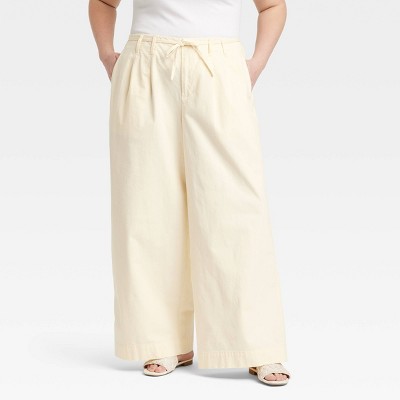 Women's High-Rise Wide Leg Chino Pants - A New Day™