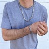 West Coast Jewelry Men's Byzantine Chain Necklace (24") and Bracelet (9") Steel Set - (9mm) - 3 of 4