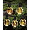 BrightLux 12ct LED 24ft Spiral G50 Indoor Outdoor Filament String Lights Warm White Bulbs with Black Wire: ETL Listed, Electric Powered - 2 of 4