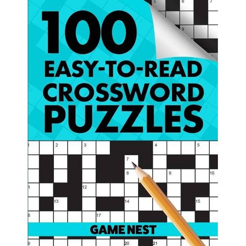 100 easy to read crossword puzzles large print by game nest paperback target