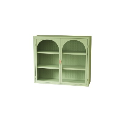 Sapphtopaz Modern Wall Mounted Storage Cabinet with Glass Doors,Bathroom Wall Cabinet with 3-Tier Shelf,Bathroom Cabinet for Bathroom