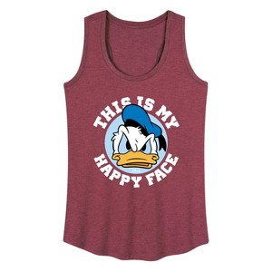 Women's - Disney - This Is My Happy Face Graphic Racerback Tank - 1 of 4