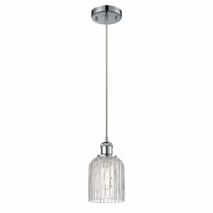 Bridal Veil - 1 Light Cord Hung Mini Pendant In Art Deco Style-9 Inches Tall and 5 Inches Wide - 1 of 1