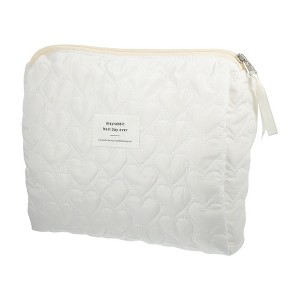 Unique Bargains Women's Portable Heart Makeup Bag 1 Pc - 1 of 3