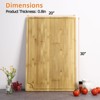 GustoWave Extra Large Cutting Board for Kitchen, Bamboo Wood Butcher Block for Meat, Stove Top Cover Noodle Board Over Sink Board - 4 of 4