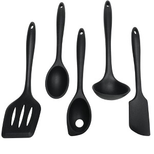 Chef Craft 5 Piece Premium Silicone Kitchen Tool and Utensil Set - 1 of 4