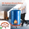 55 Gallon Drum Dolly, Heavy Duty 2000LBS Load Capacity Drum Cart with 8 Swivel Casters Wheel - 2 of 4