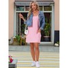 INSPIRE CHIC Women's 2 Pcs Sleeveless Racerback Midi Sleepdress Chemise Nightgowns with Pockets - 3 of 4