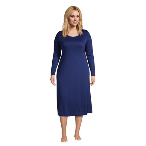 Women's Supima Cotton Long Sleeve Midcalf Nightgown, 58% OFF