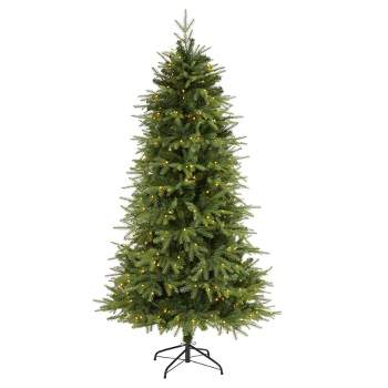 Nearly Natural Pre-Lit LED Vancouver Fir Artificial Christmas Tree Clear Lights