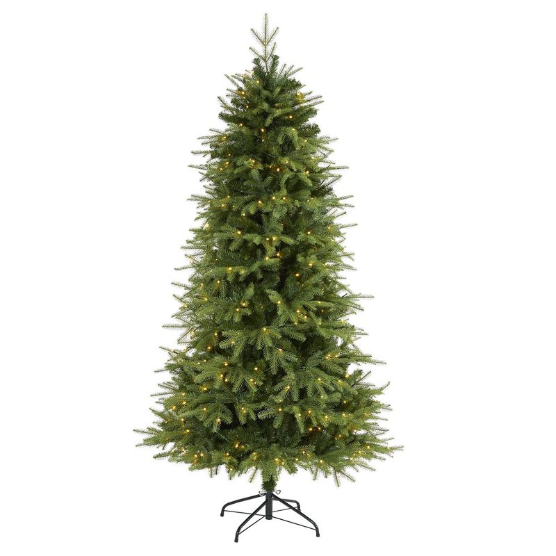 Nearly Natural Pre-Lit LED Vancouver Fir Artificial Christmas Tree Clear Lights, 1 of 9
