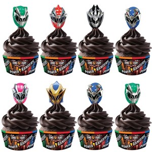 Treasures Gifted Power Rangers Cupcake Toppers & Power Rangers Cupcake Wrappers - 1 of 1