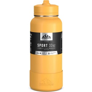 Hydrapeak Sport Stainless Steel Insulated Water Bottle With Spill Proof Straw Lid And Matching Rubber Sport Boot - 1 of 4