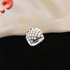 Slickblue Women's Antique Tone 925 Sterling Silver Ring with White Synthetic Pearl, Chic Round Design, Size 5-10 - 2 of 3
