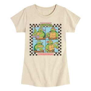 Girls' - Teenage Mutant Ninja Turtles - Cowabunga Four Fitted Short Sleeve Graphic T-Shirt - 1 of 3