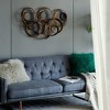 GlasFlength Wall Art Leaf Wall Decor Simple Decorative Wall Sculpture Rustic Wall Art Decoration for Living Room, Gold, 38.4"*21.8"*4.4" - 2 of 4