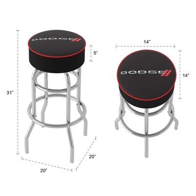 Sleek Gray 26" Swivel Metal Counter Stool with Padded Seat