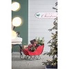 YOOCOZZ Trendy Household Christmas Decoration- Iron Red/Black Sleigh, Distressed Xmas Santa Sleigh, Assembly Required Easily, Holiday Accessory deco - 3 of 4