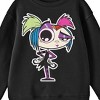 Growing Up Creepie Big Image Creepie Long Sleeve Crew Neck Youth Black Sweatshirt - 2 of 2
