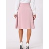 Allegra K Women's Pleated Button Decor High Waist Casual Office Swing Midi Skirts - 4 of 4
