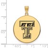 Black Bow Jewelry 14k Yellow Gold Plated Sterling Silver Texas Tech Red Raiders NCAA Extra Large Pendant - 2 of 3