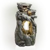 41" Resin Rainforest Fountain with LED Lights Gray - Alpine Corporation: Indoor/Outdoor, Weatherproof - 4 of 4