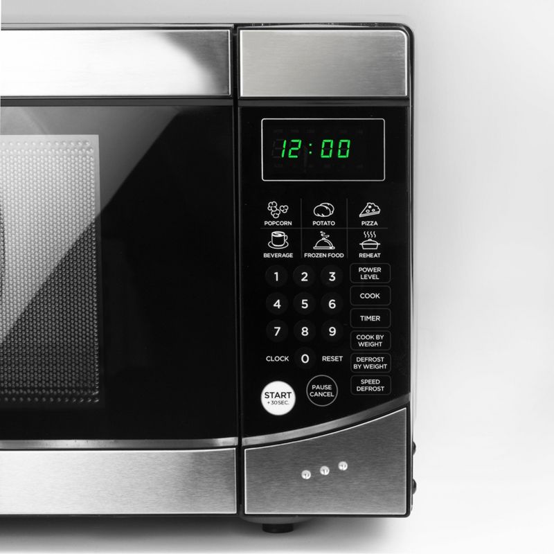 COMMERCIAL CHEF Countertop Microwave 0.9 Cu. Ft. 900W, Black and Stainless Steel, 5 of 8