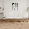 Sapphtopaz Modern Simple Dining Chairs Set, Faux Leather Padded Seat Kitchen Chairs with Chrome Metal Legs for Dining Room, Kitchen - 2 of 4