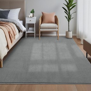 Runner Rugs Solid Thick Shag RugSuper Soft Anti-Slip Washable Rugs Easy Cleaning Wool Carpet Hallway Laundry Room Nursery Entryway - 1 of 4