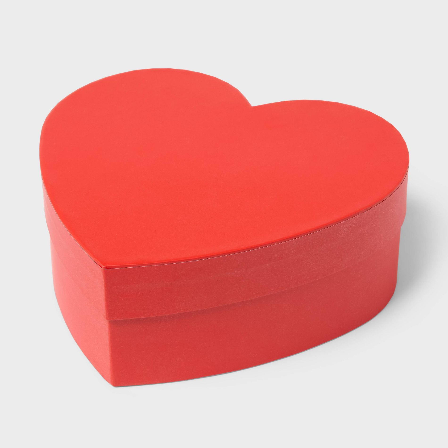 9"x8.5"x3.3" Valentines Day Heart Gift Box with Lid Red - Spritz™