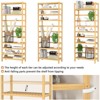 Aheaplus 6-Tiers Adjustable Bamboo Bookshelf, Freestanding Display Storage Shelf - 4 of 4