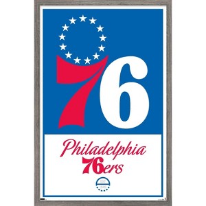 Trends International NBA Philadelphia 76ers - Logo 21 Framed Wall Poster Prints - 1 of 4