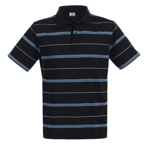 Gioberti Mens Multiple Stripe Polo Shirt - Short Sleeve Yarn Dye - image 1 of 1