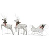 vidaXL Reindeer & Sleigh Christmas Decoration 140 LEDs Outdoor Gold - 4 of 4