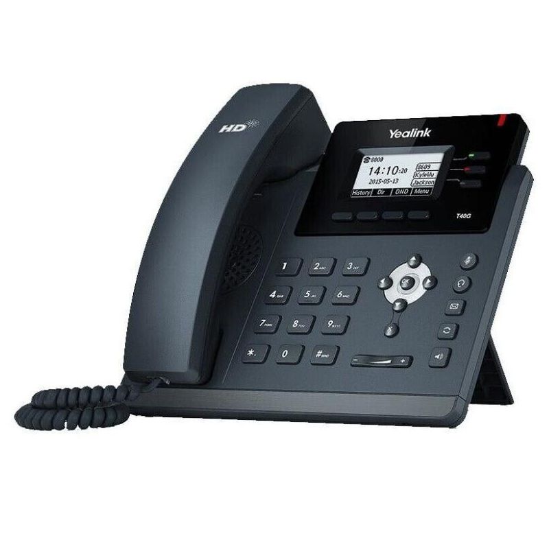 Yealink T40GB IP Phone, 3 Lines. 2.3-Inch Graphical LCD, Verizon Edition - Black (Certified Refurbished), 2 of 4
