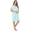 Casual Nights Women's Super Soft Yummy Nightshirt, Short Sleeve Nightgown, Night Dress with Fun Prints & Patterns - 2 of 4