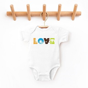 The Juniper Shop Love With Animal Letters Baby Bodysuit - 1 of 2