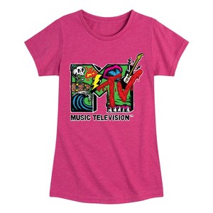 Girls' - MTV - Skater Fitted Short Sleeve Graphic T-Shirt - 1 of 3